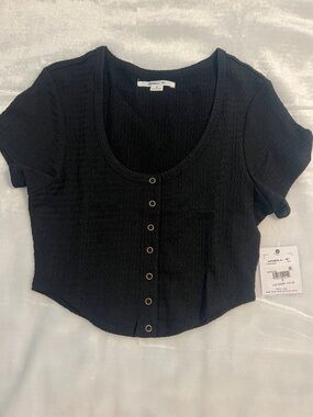 O'Neill Marlena Cropped Button-Up Knit Top